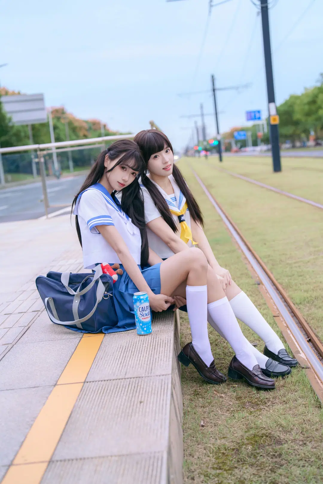 JK制服, 水手服, 日系写真, 白丝袜, 双人约拍