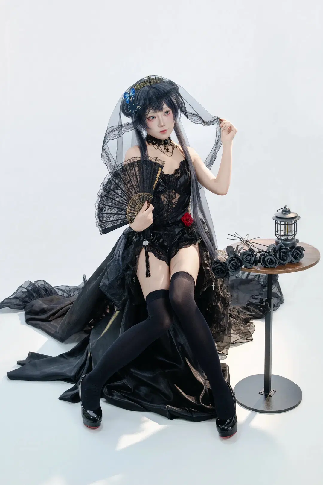 【妃咲cos】蔚蓝档案里的暗黑哥特新娘 - 白茶shirachi - 第5张
