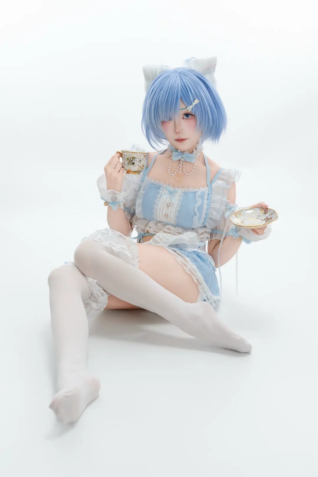 【蕾姆cos】猫耳女仆的下午茶时光 - 白茶shirachi - 第4张