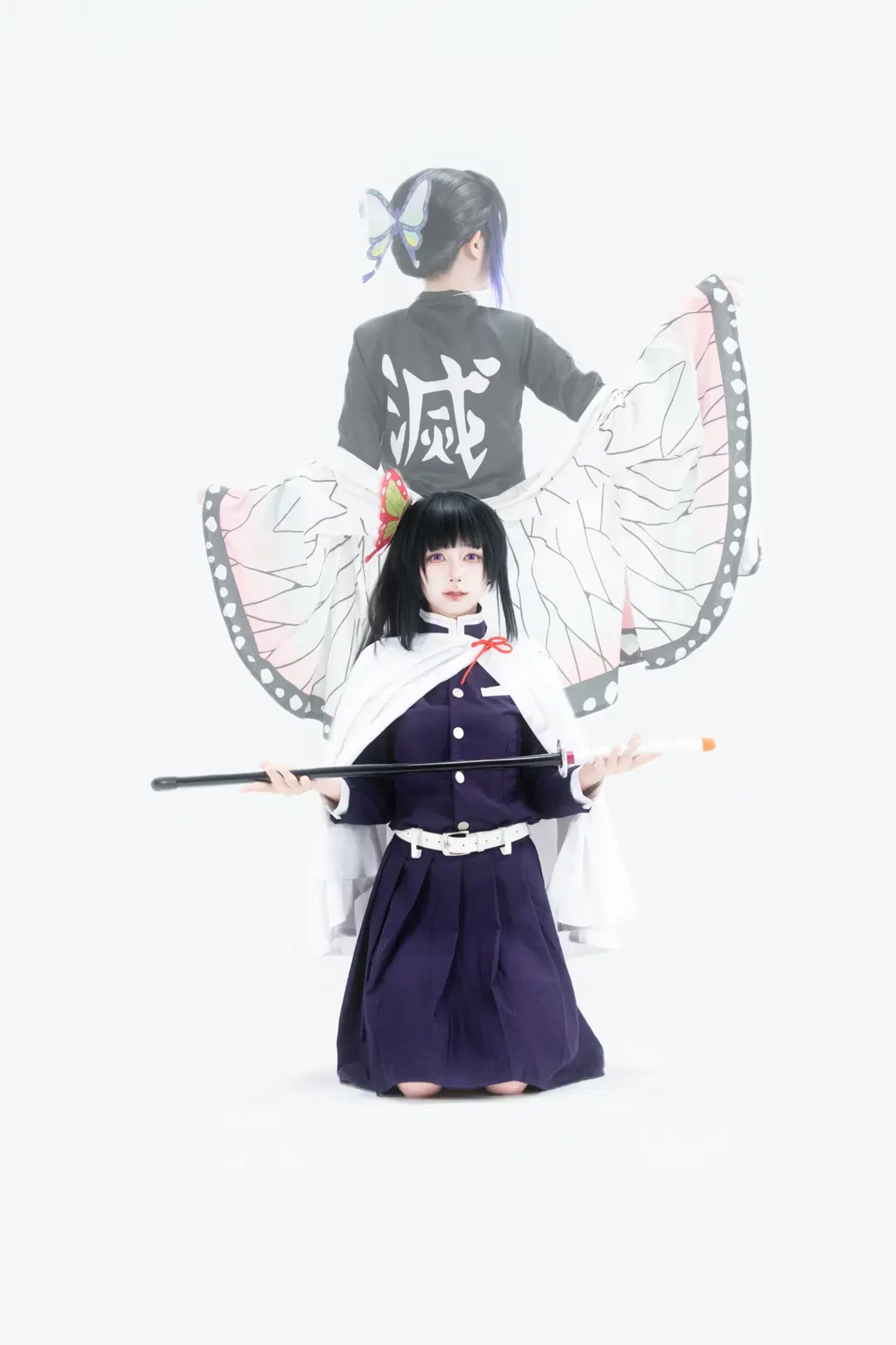 【蝴蝶忍cos】鬼灭之刃蝴蝶姐妹双人同框 - 黑爱势力登场 - 第2张