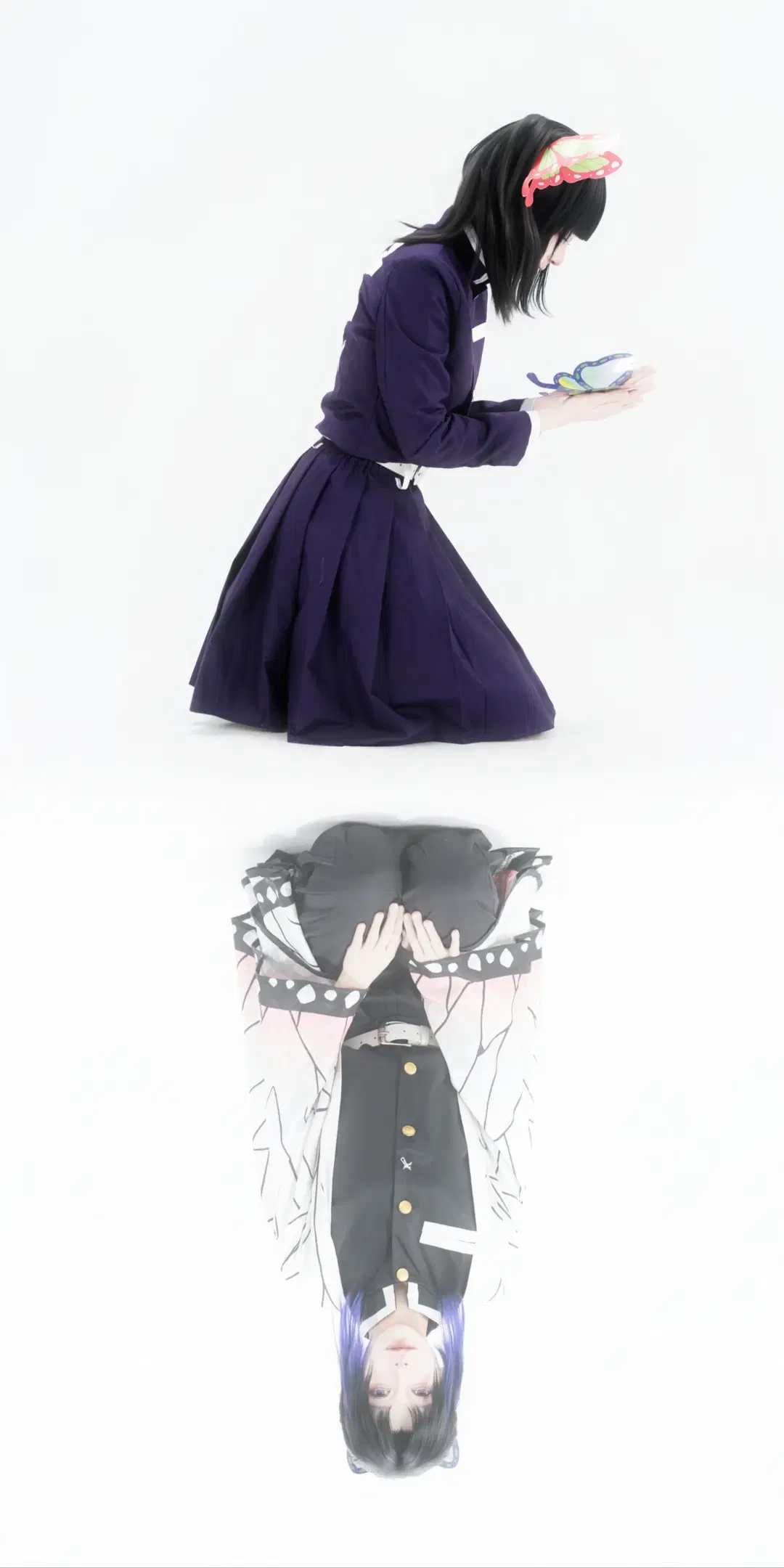 【蝴蝶忍cos】鬼灭之刃蝴蝶姐妹双人同框 - 黑爱势力登场 - 第3张