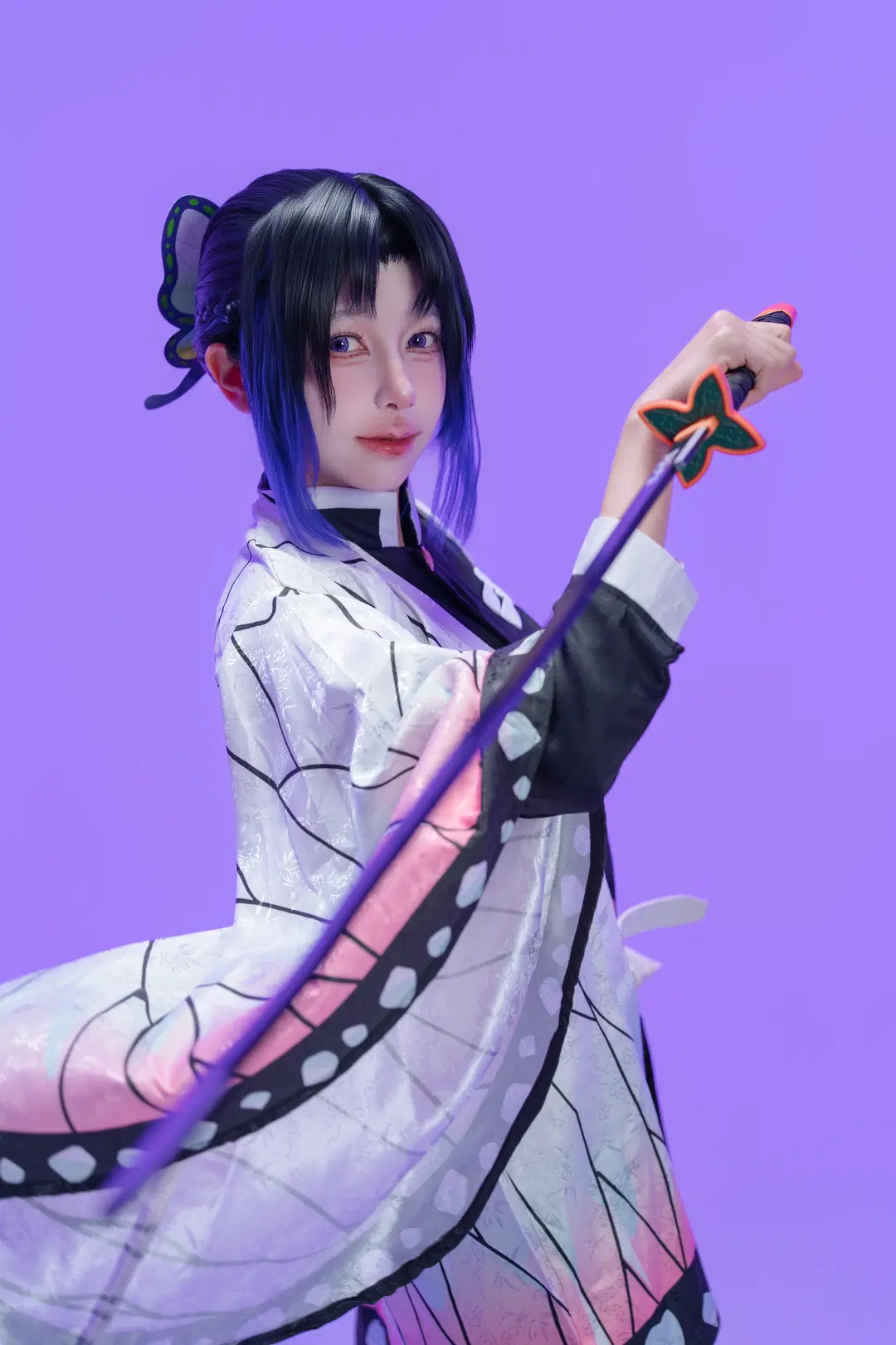 【胡蝶しのぶ コスプレ】和風羽織と蝶が織りなす化学反応 - 黑爱势力登场 - 2枚目