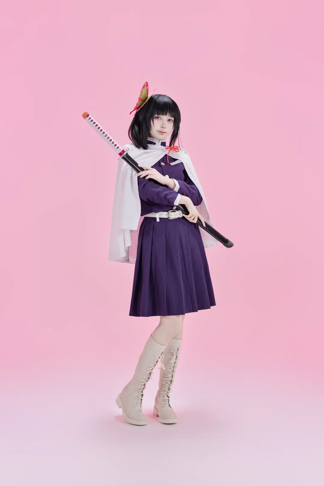 【栗花落香奈乎cos】鬼灭之刃栗花落香奈乎的刀光与蝶影 - 黑爱势力登场 - 第2张