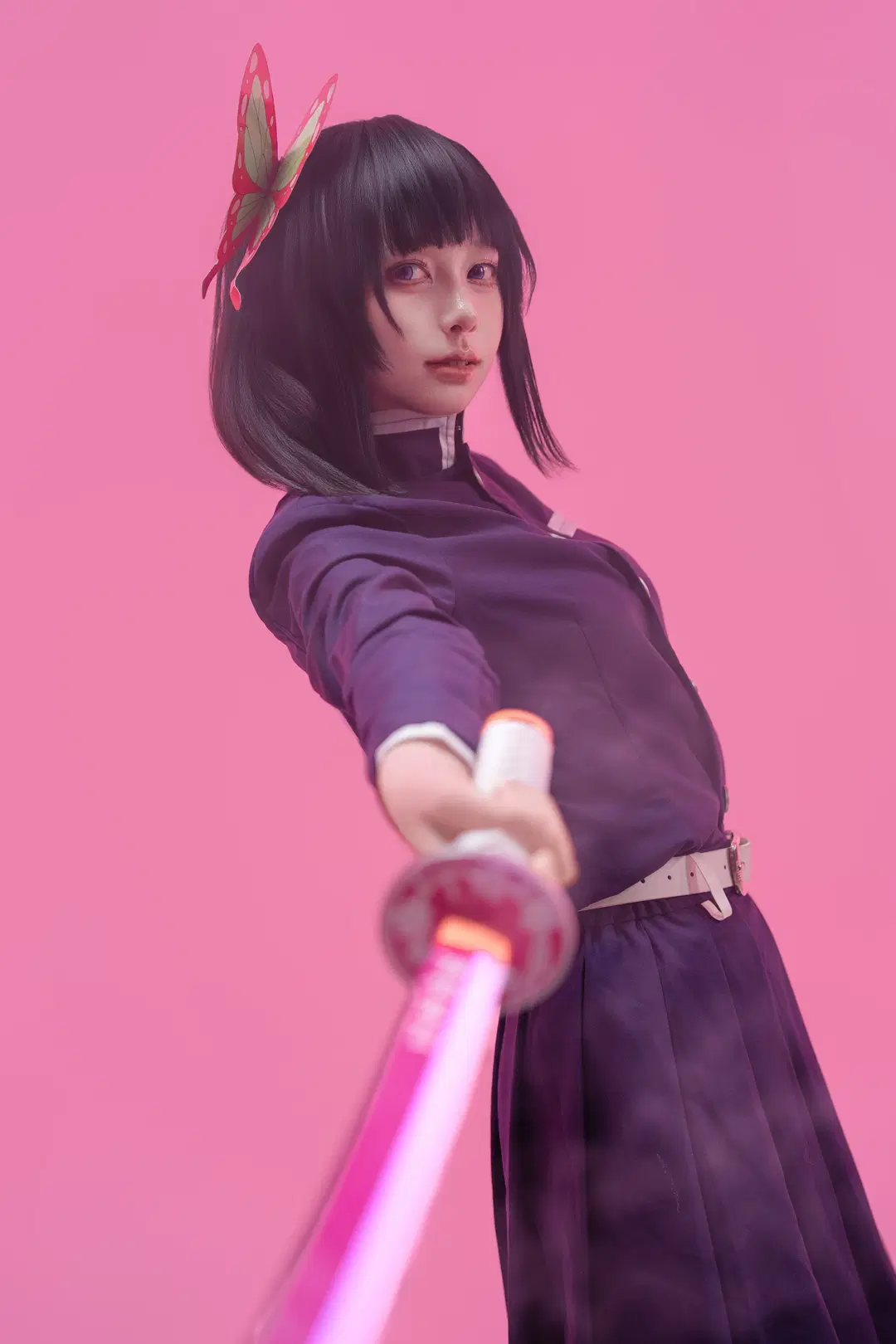 【栗花落香奈乎cos】鬼灭之刃栗花落香奈乎的刀光与蝶影 - 黑爱势力登场 - 第7张