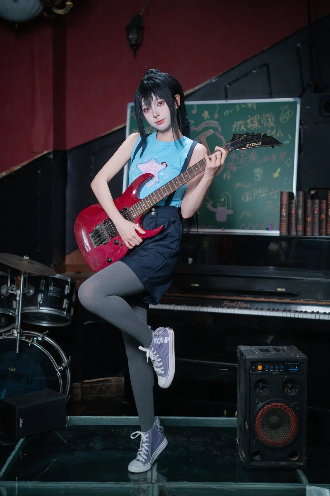 【中野梓cos】輕音少女放學後的音樂教室穿搭記錄 - 黑爱势力登场 - 第2張
