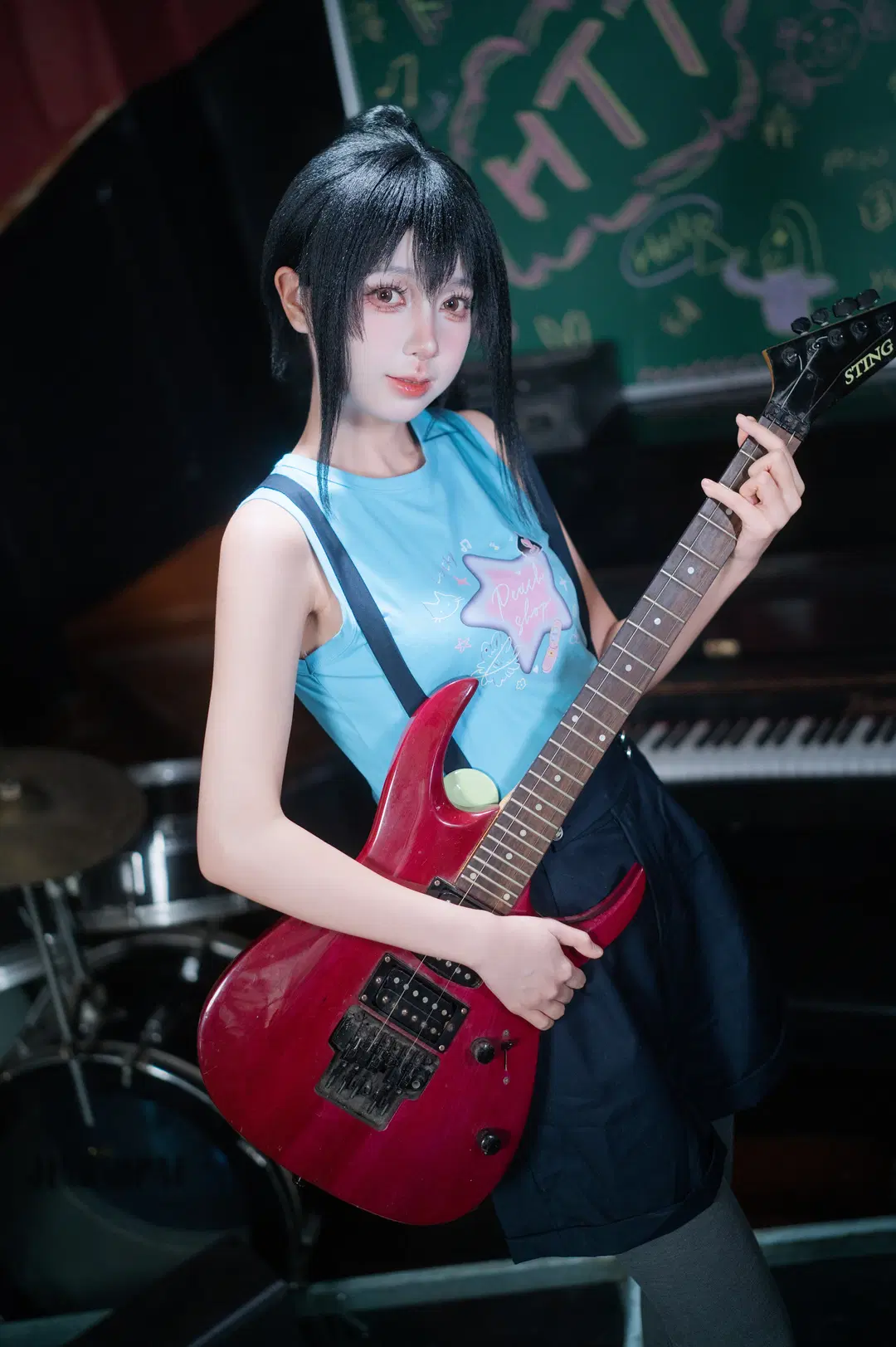 【中野梓cos】輕音少女放學後的音樂教室穿搭記錄 - 黑爱势力登场 - 第4張