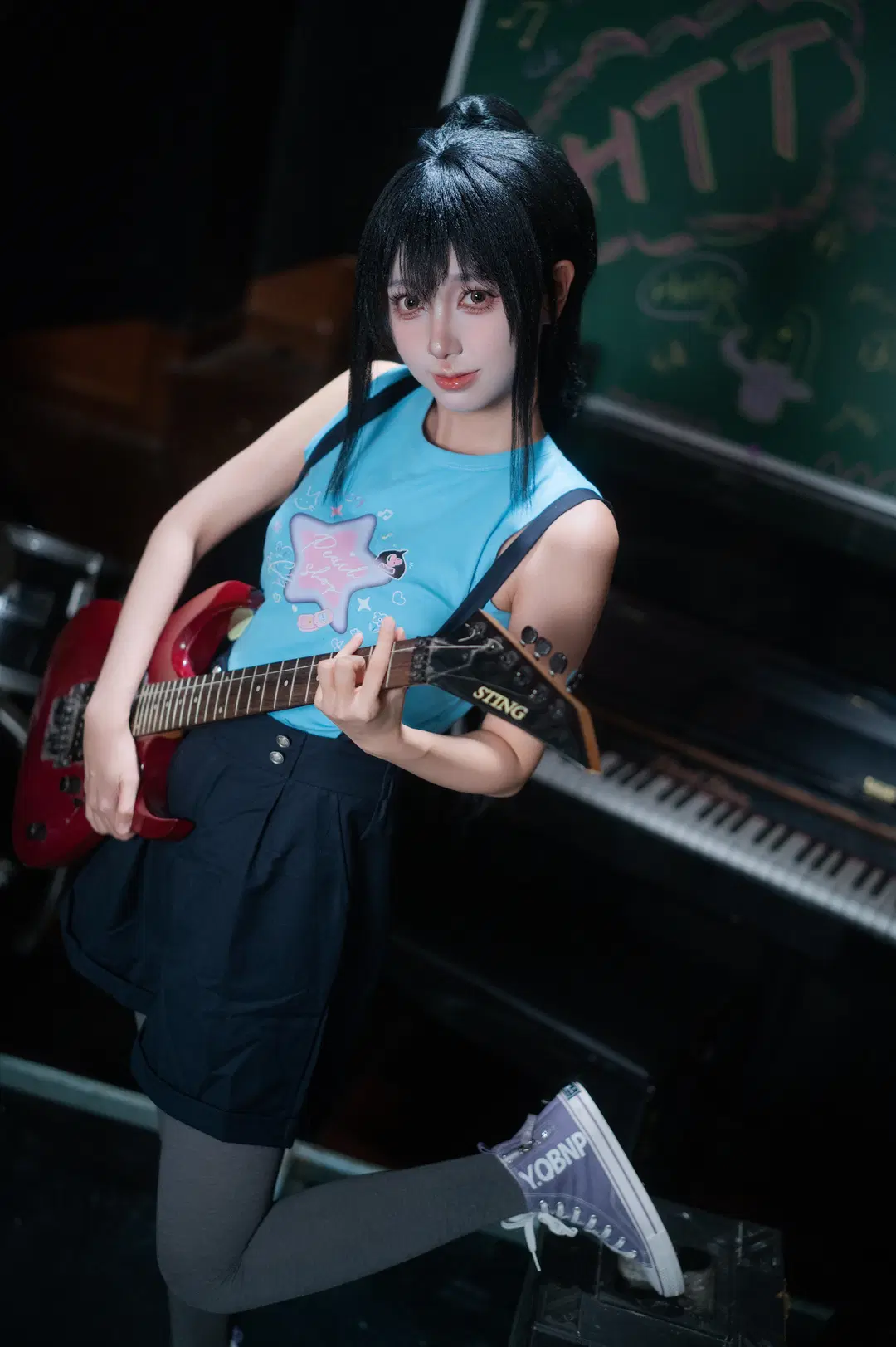 【中野梓cos】輕音少女放學後的音樂教室穿搭記錄 - 黑爱势力登场 - 第6張
