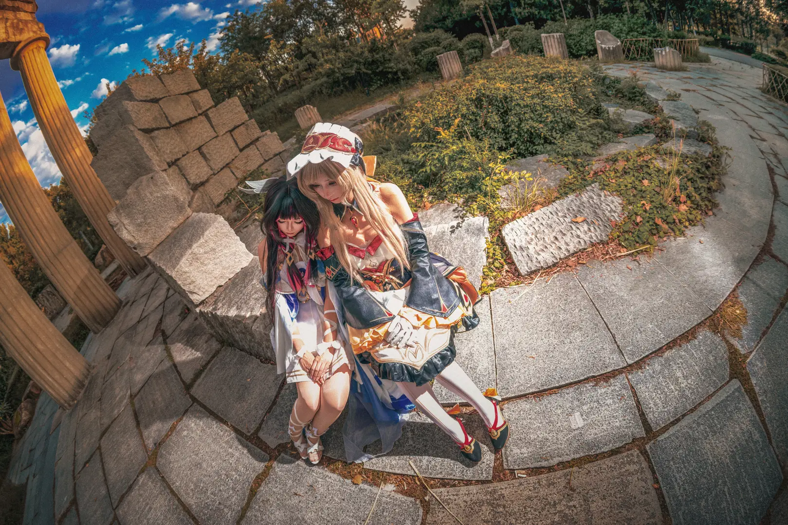 [Damselette cosplay] Genshin Impact Damselette and Puppet Classical Corridor Duo Official Photo Set by 黑爱势力登场 - Image 5