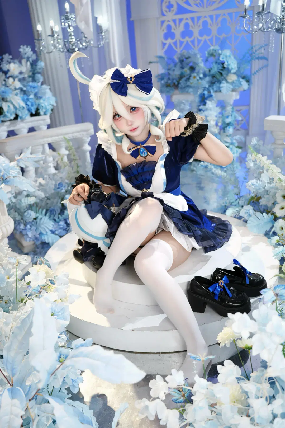 原神, 芙宁娜cos, 白丝