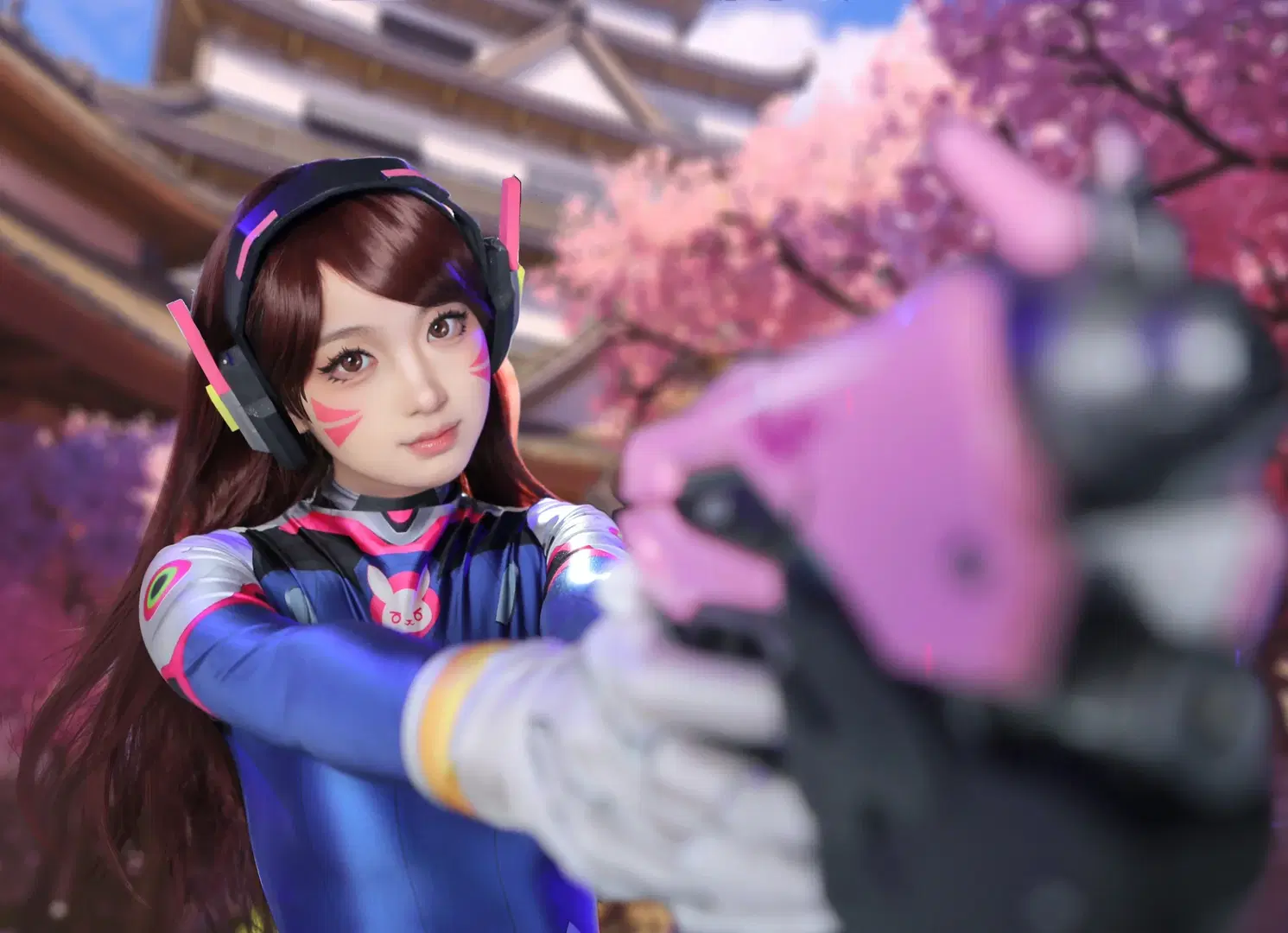 【D.VA cos】守望先鋒的櫻花機甲少女 - 汤圆不吃蛋黄 - 第2張