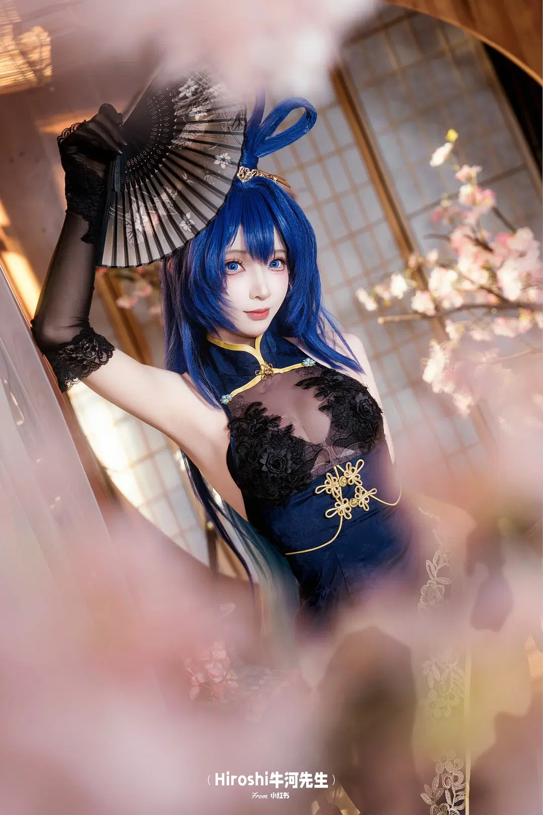 【ニュージャージーコスプレ】アズールレーン チャイナドレス コスプレ写真：黒レースとストッキングの融合 - Hiroshi牛河先生 - 9枚目