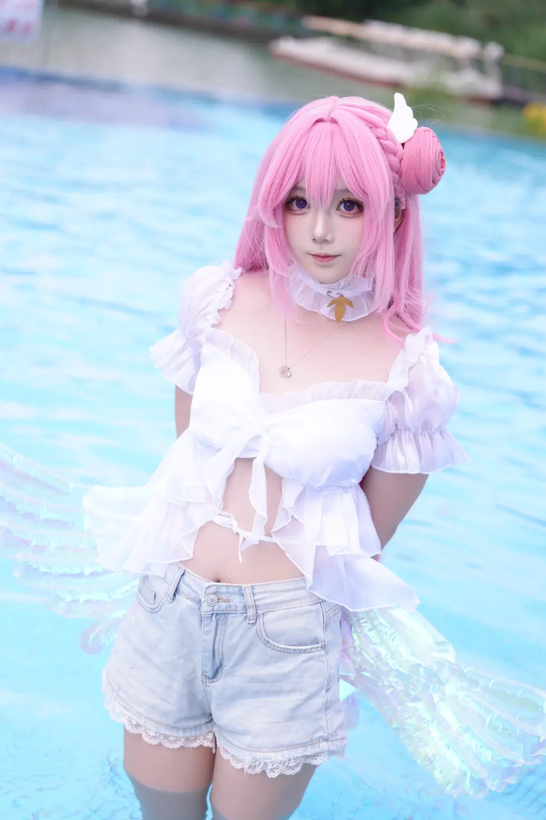 【桃乐丝cos】胜利女神Nikke江滩公园泳池拍摄记录 - 森森Rikka - 第7张