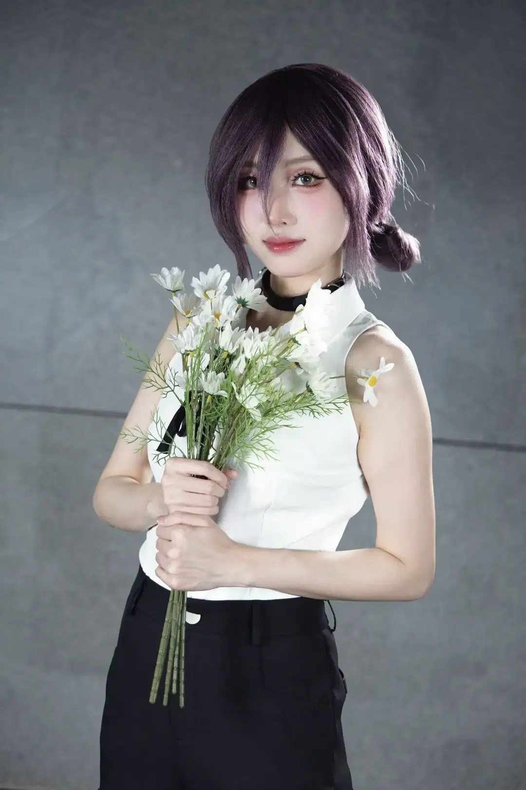 【蕾塞cos】电锯人漫展场照返图，白衬衫黑丝造型展示 - Moon Halo - 第2张