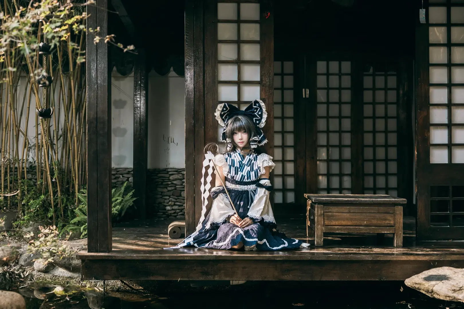 【博丽灵梦cos】东方project 蓝灵梦的幻想乡庭院