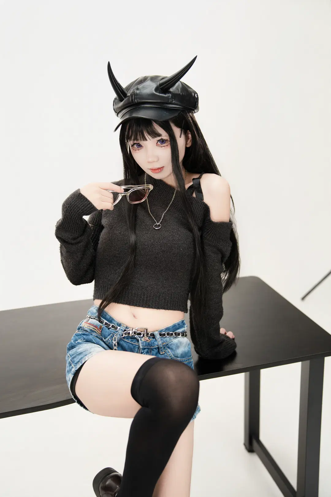 【能代cos】碧蓝航线香奢之约 黑丝与恶魔角的反差演绎 - 雪风大王 - 第10张