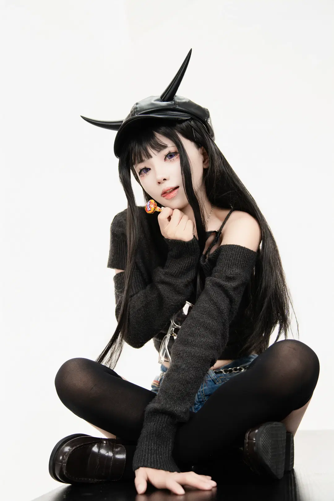 【能代cos】碧蓝航线香奢之约 黑丝与恶魔角的反差演绎 - 雪风大王 - 第12张