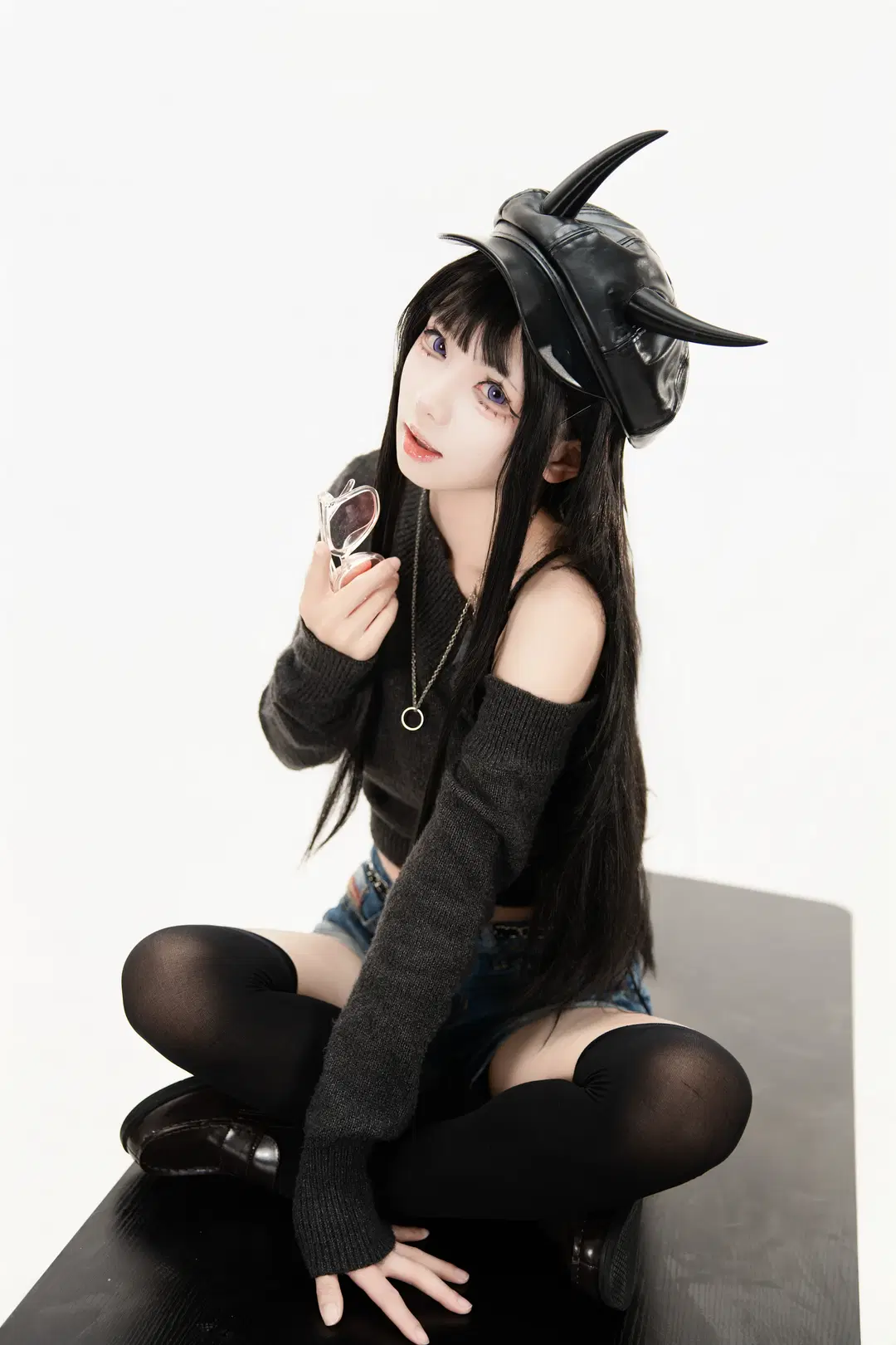 【能代cos】碧蓝航线香奢之约 黑丝与恶魔角的反差演绎 - 雪风大王 - 第4张