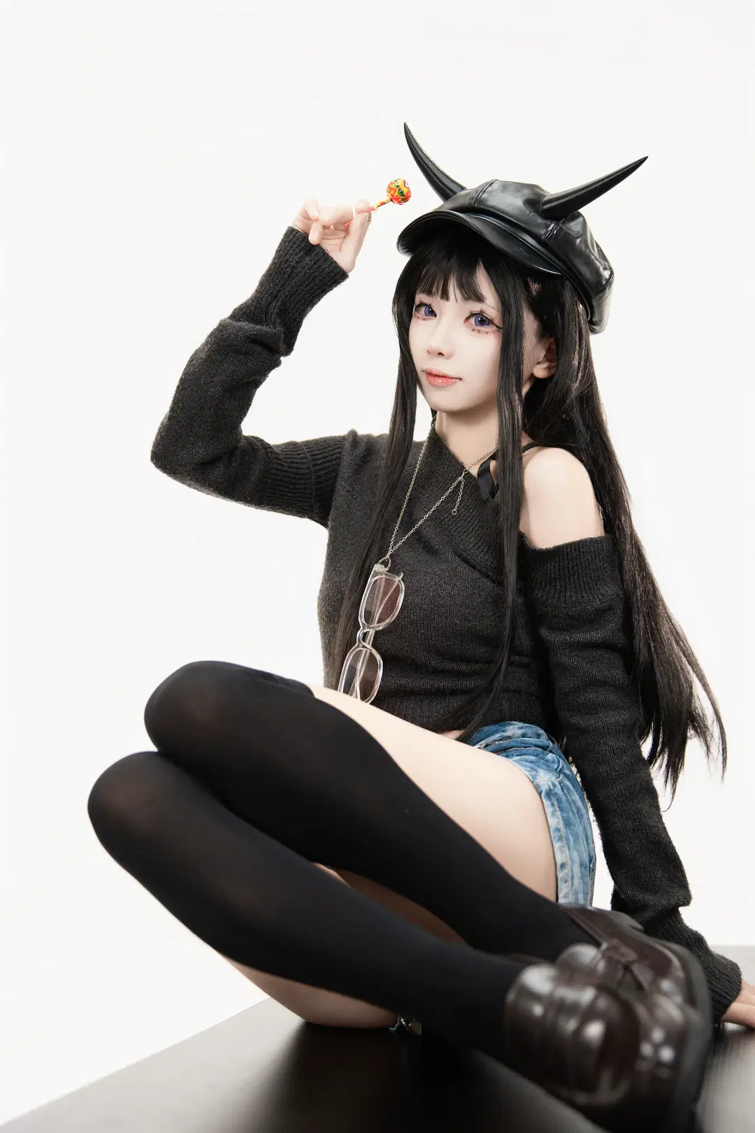 【能代cos】碧蓝航线香奢之约 黑丝与恶魔角的反差演绎 - 雪风大王 - 第9张