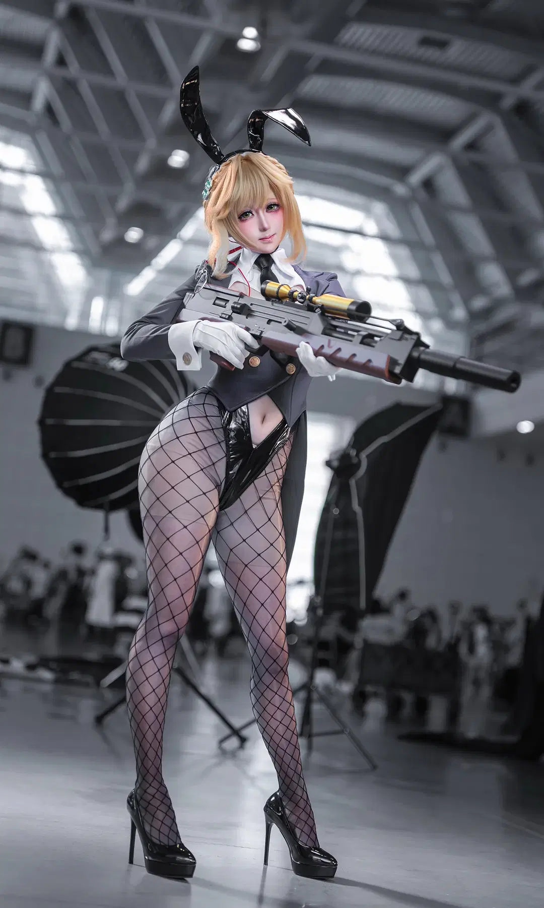 バニーガール, イベント写真, 勝利の女神：NIKKE, エード コスプレ, 網タイツ