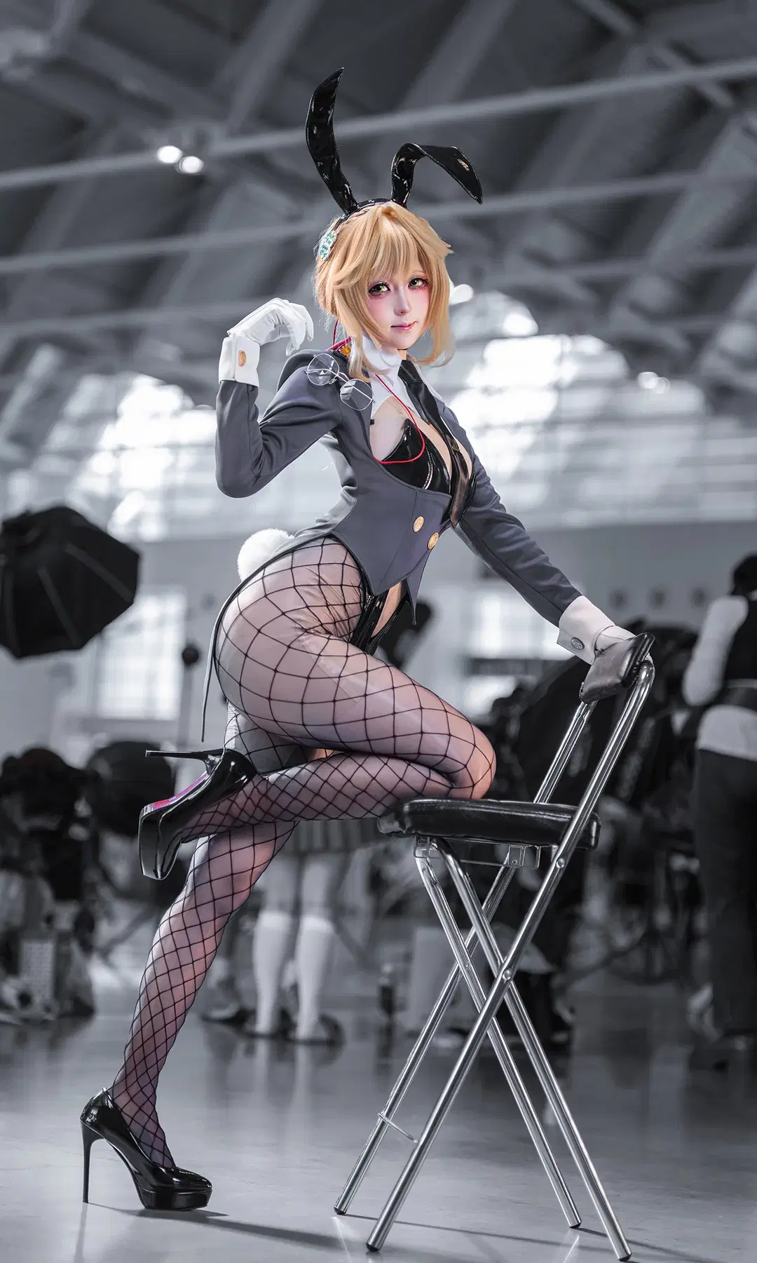 バニーガール, イベント写真, 勝利の女神：NIKKE, エード コスプレ, 網タイツ
