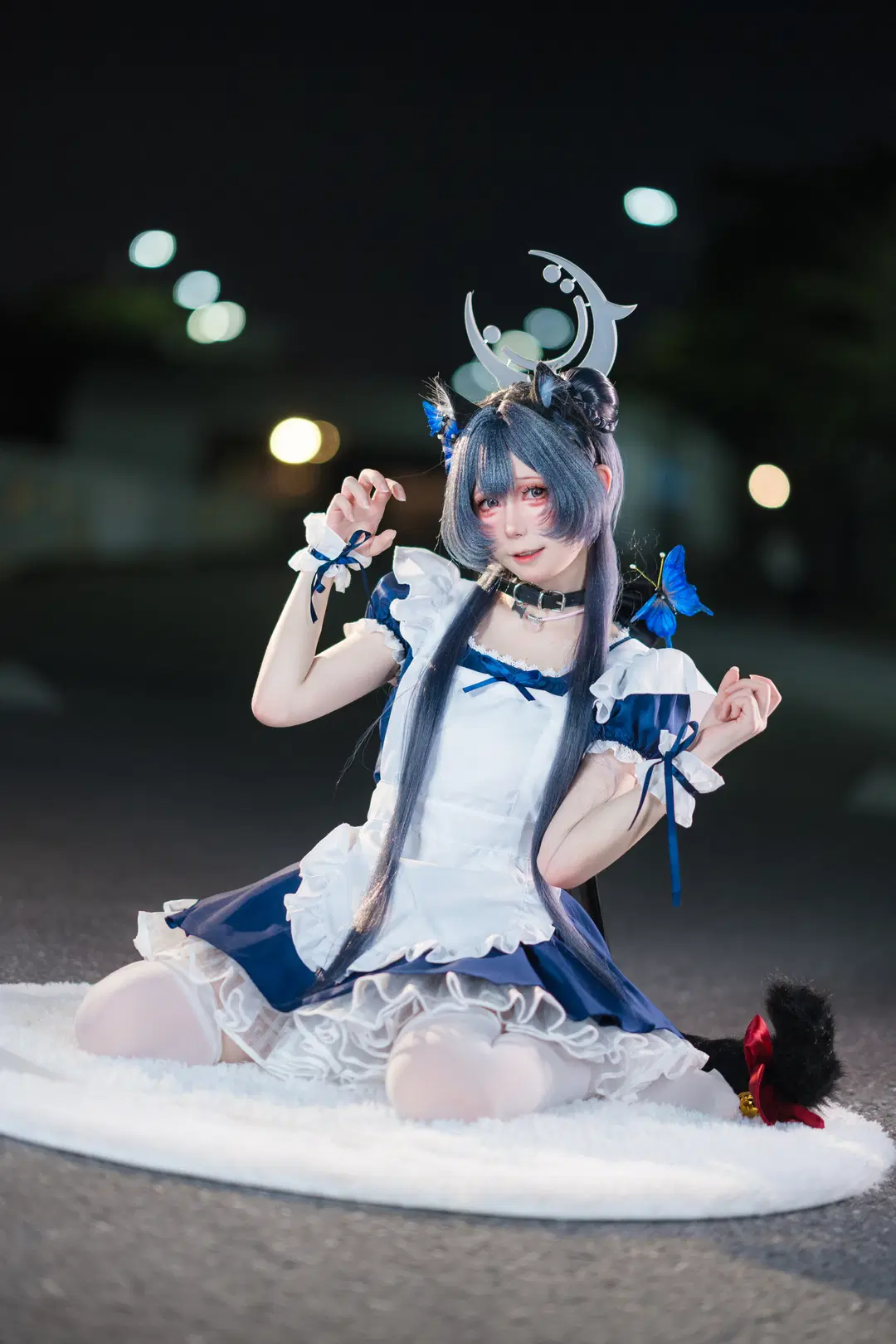 【龍華妃咲cos】蔚藍檔案門主大人的夜景女僕大片 - 寒蝉-文晋 - 第4張