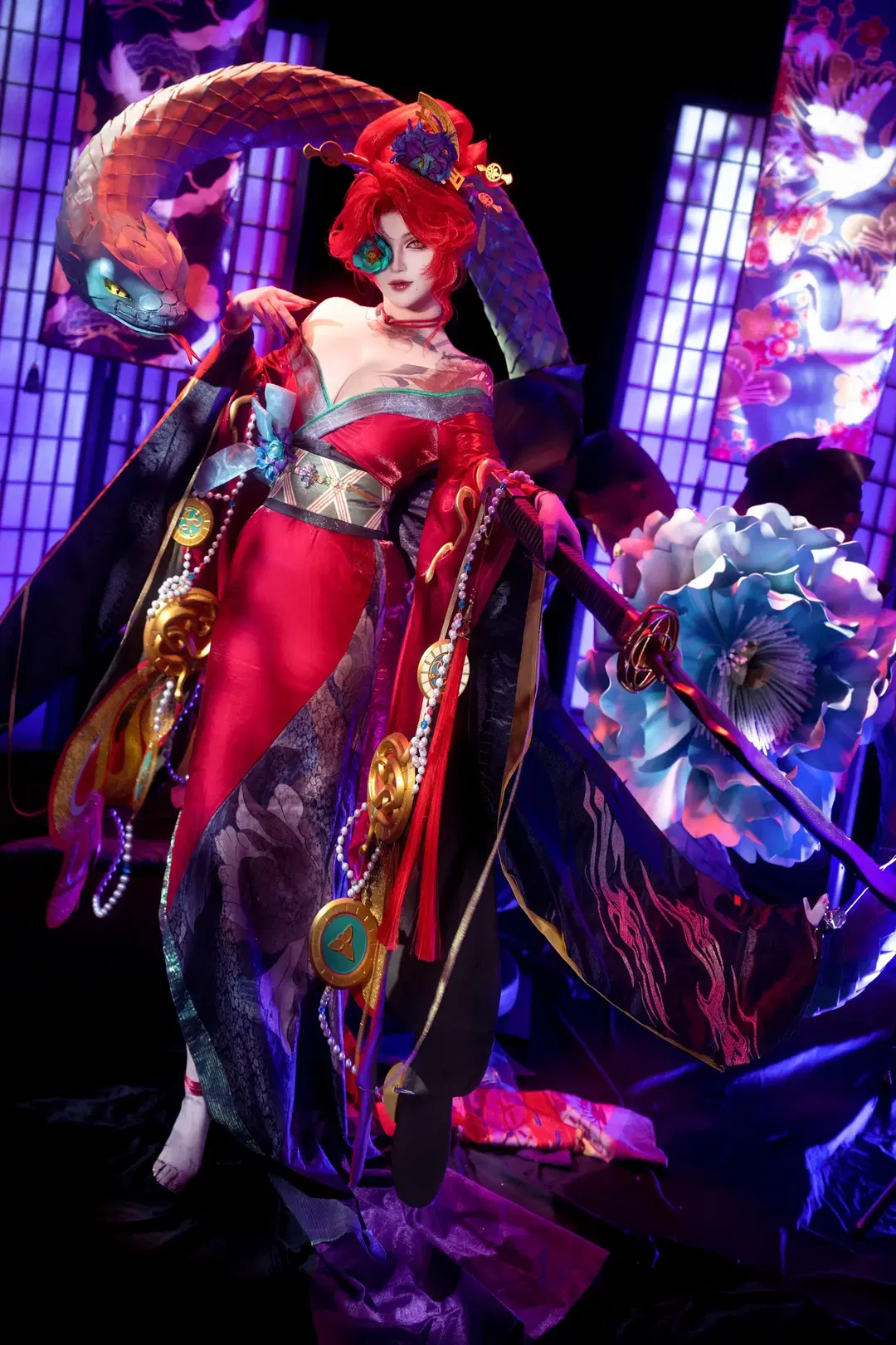 【イザナミコスプレ】決戦！平安京 極楽緋華、大蛇が大きすぎて画面に入り切らない - 夏沫沫肉沫沫 - 2枚目