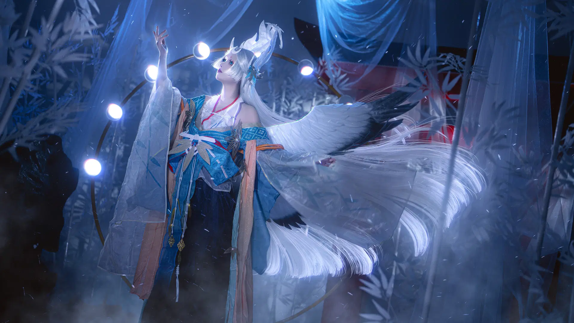 【因幡辉夜姬cos】阴阳师实景月亮阴晴圆缺布景太用心了 - 夏沫沫肉沫沫 - 第3张