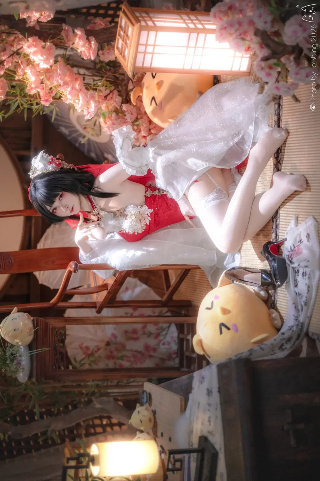 【镇海cos】碧蓝航线镇海花嫁，红白交织的中式浪漫 - Jessbing（摆烂Ver. - 第5张