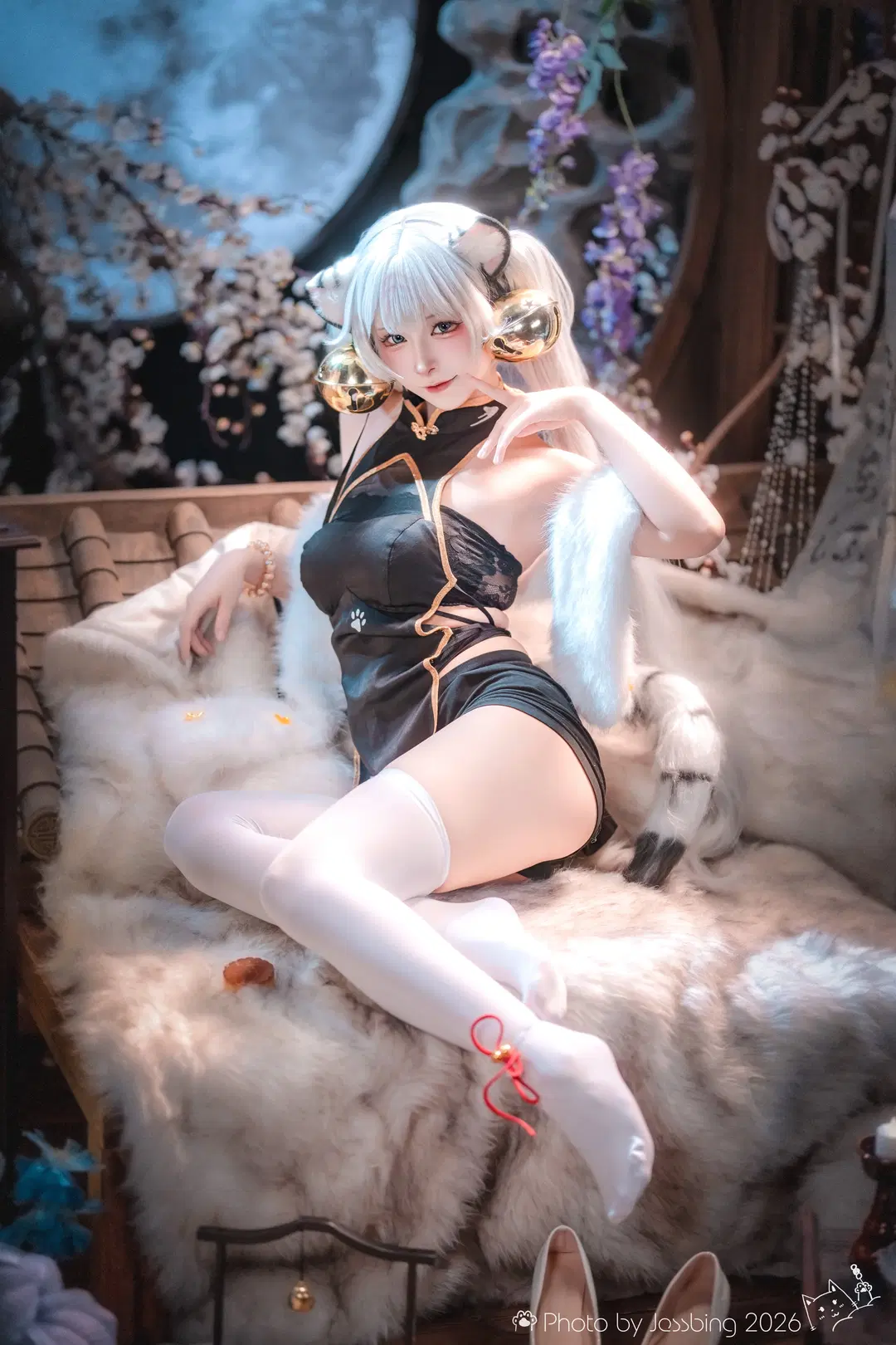 白虎娘cos 国风旗袍与毛绒的碰撞 - Jessbing（摆烂Ver. - 第5张