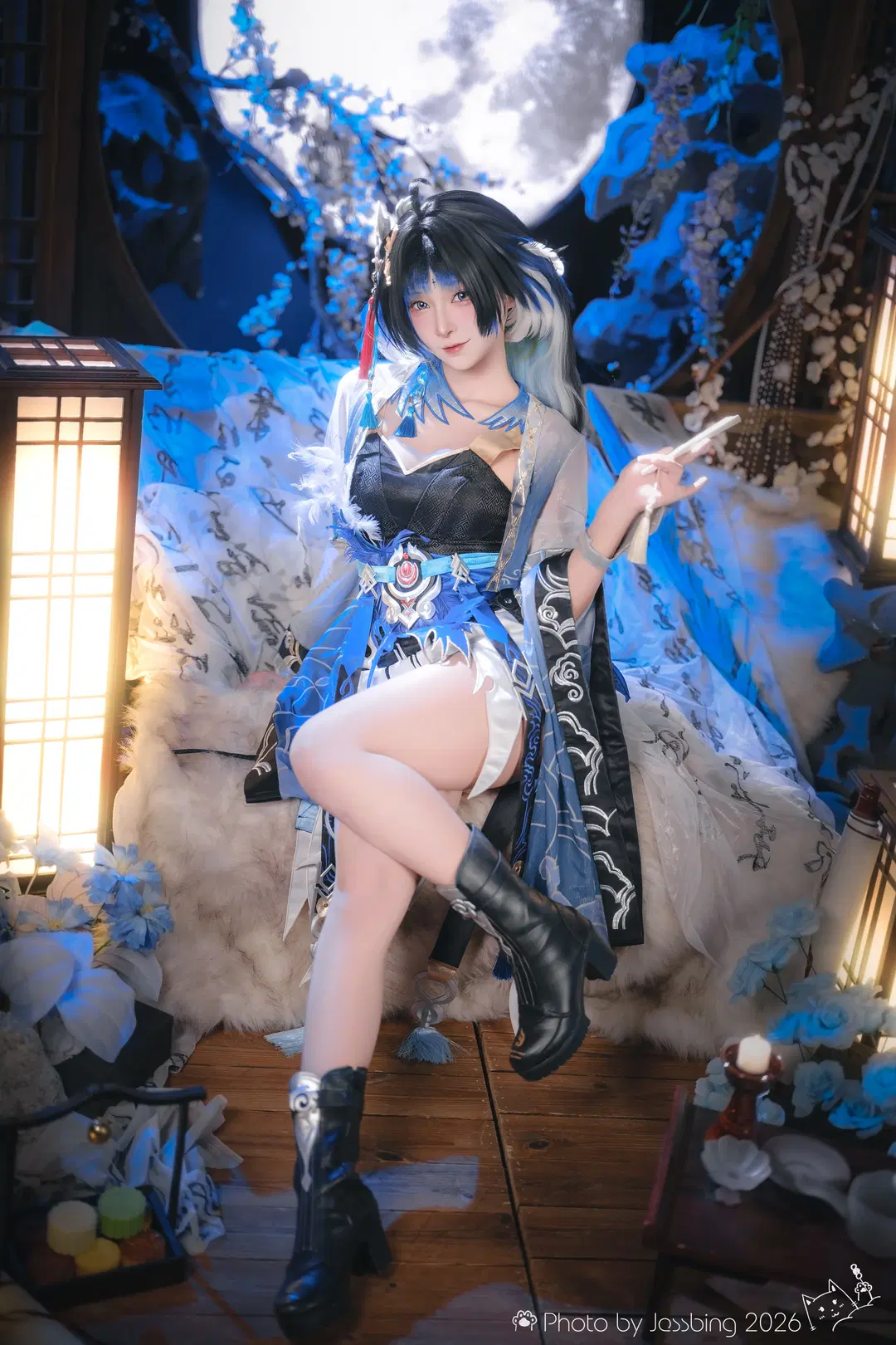 秧秧玄翎cos 鳴潮裡的這套藍黑國風造型真的很戳我 - Jessbing（摆烂Ver. - 第2張