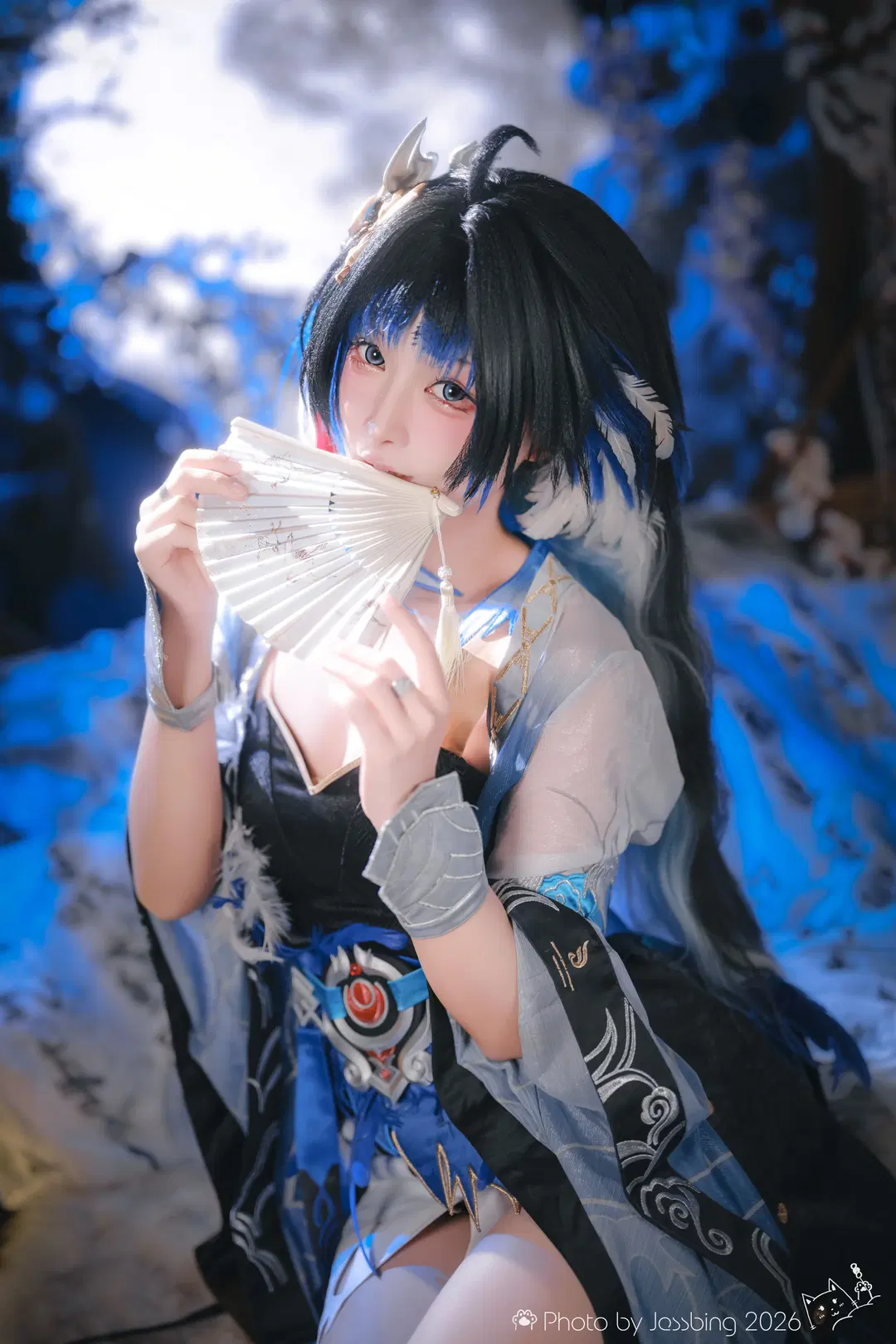 秧秧玄翎cos 鳴潮裡的這套藍黑國風造型真的很戳我 - Jessbing（摆烂Ver. - 第3張