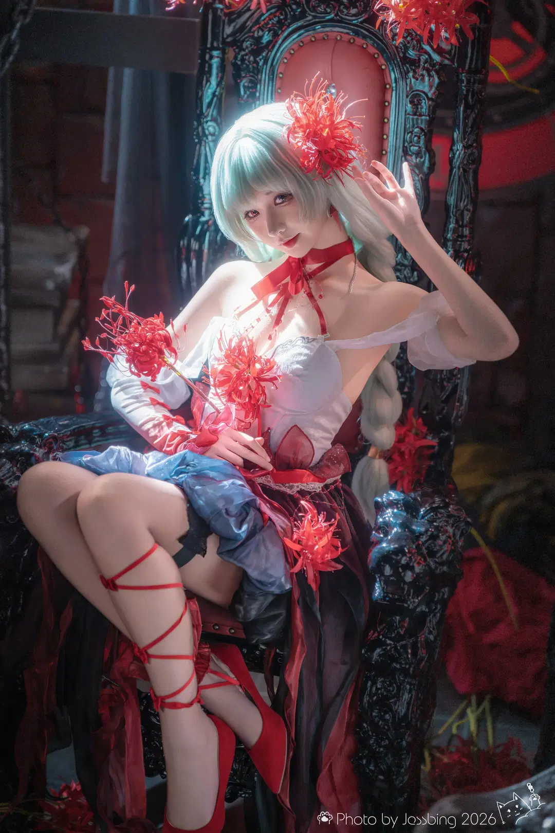 【弗洛洛cos】鸣潮 红黑哥特风与彼岸花的碰撞 - Jessbing（摆烂Ver. - 第2张