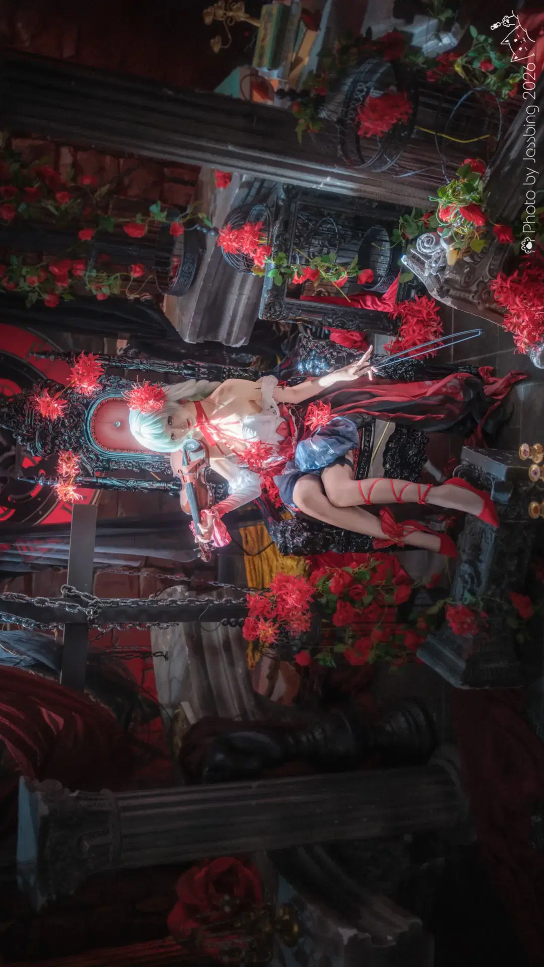 【弗洛洛cos】鸣潮 红黑哥特风与彼岸花的碰撞 - Jessbing（摆烂Ver. - 第5张