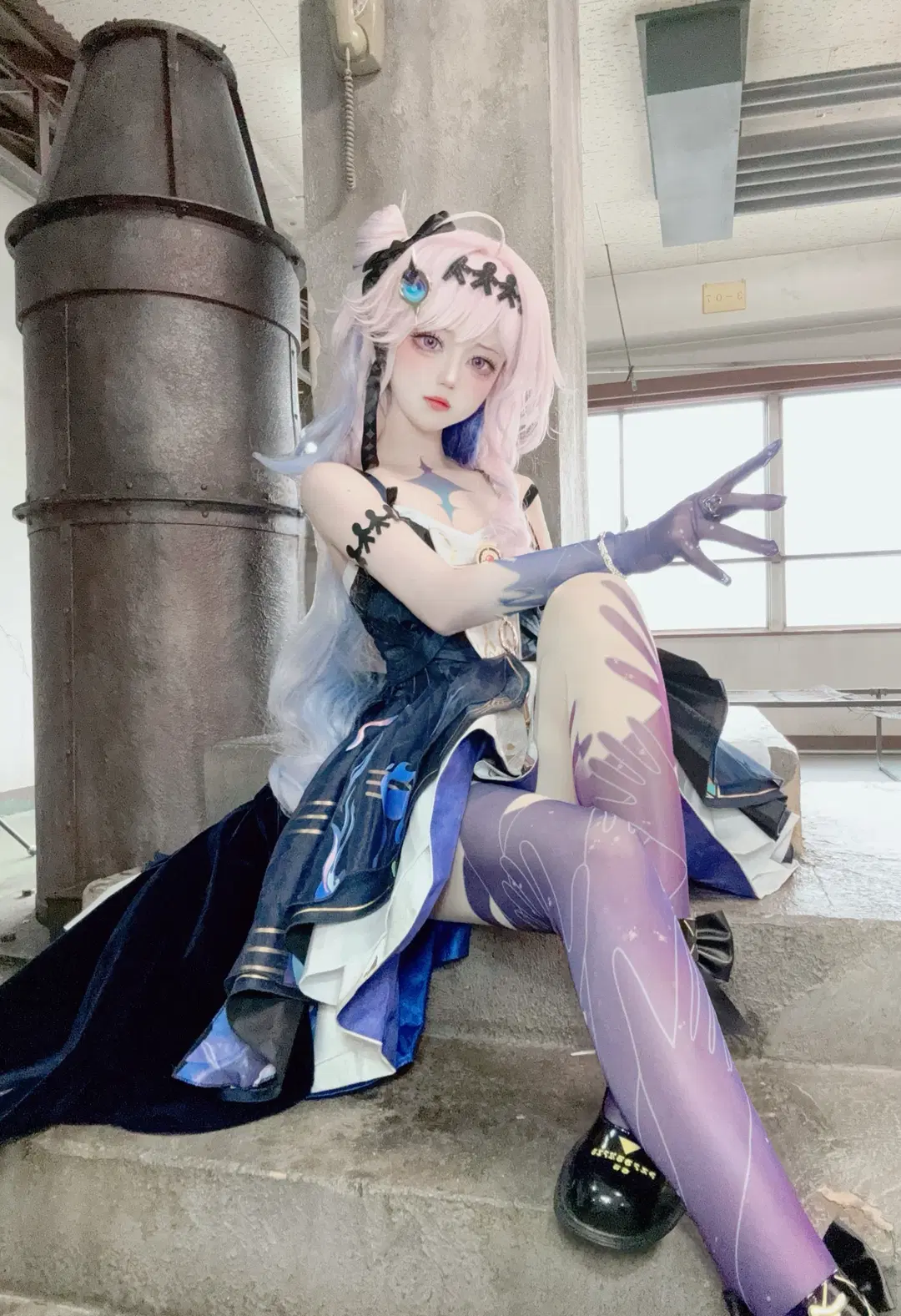 鳴潮, ゲームキャラクターコスプレ, ダーニャコスプレ, ストッキング, 廃墟インダストリアル風