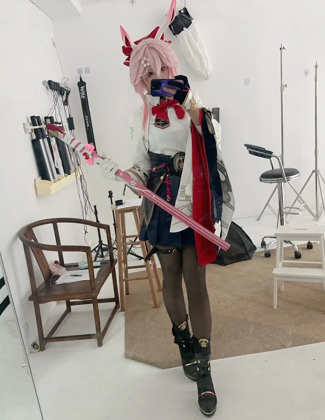 cosplay, 崩坏星穹铁道, 绯英cos, 黑色丝袜, 泥头车