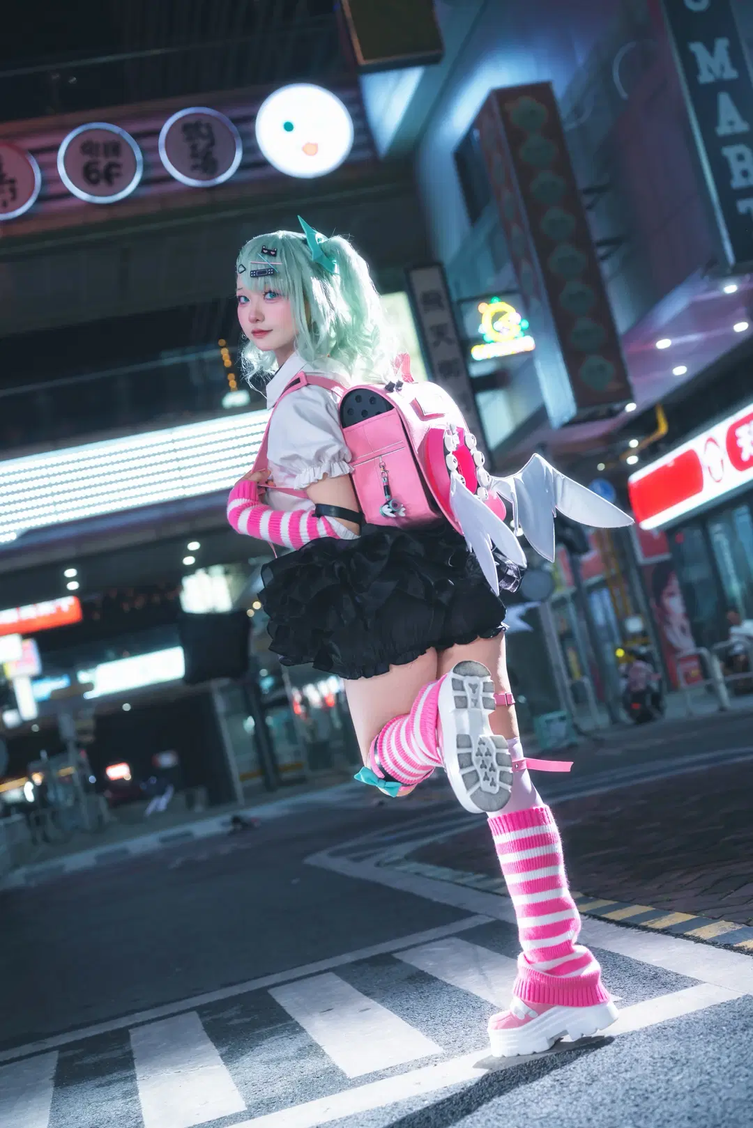 【千夏cos】绝区零夜色街头的正片拍摄记录 - -长生剑 - 第5张