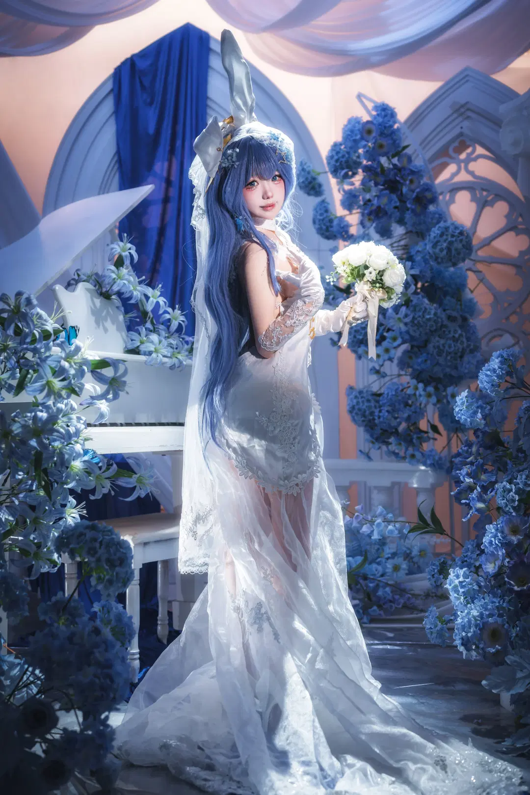 【新澤西cos】碧藍航線花嫁，藍色花海中的浪漫 - -长生剑 - 第2張