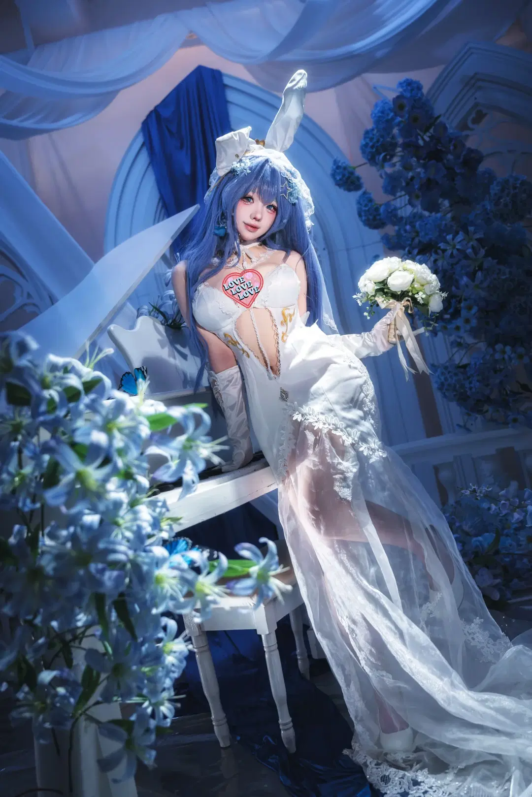 【新澤西cos】碧藍航線花嫁，藍色花海中的浪漫