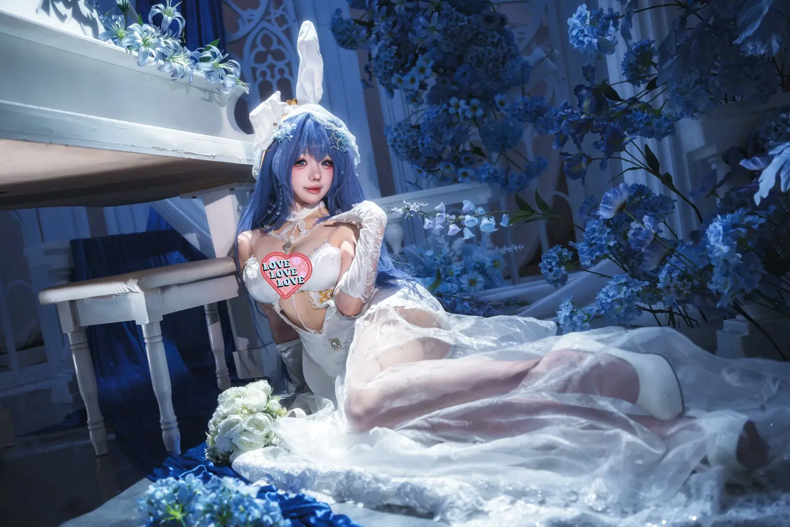 【新澤西cos】碧藍航線花嫁，藍色花海中的浪漫 - -长生剑 - 第6張