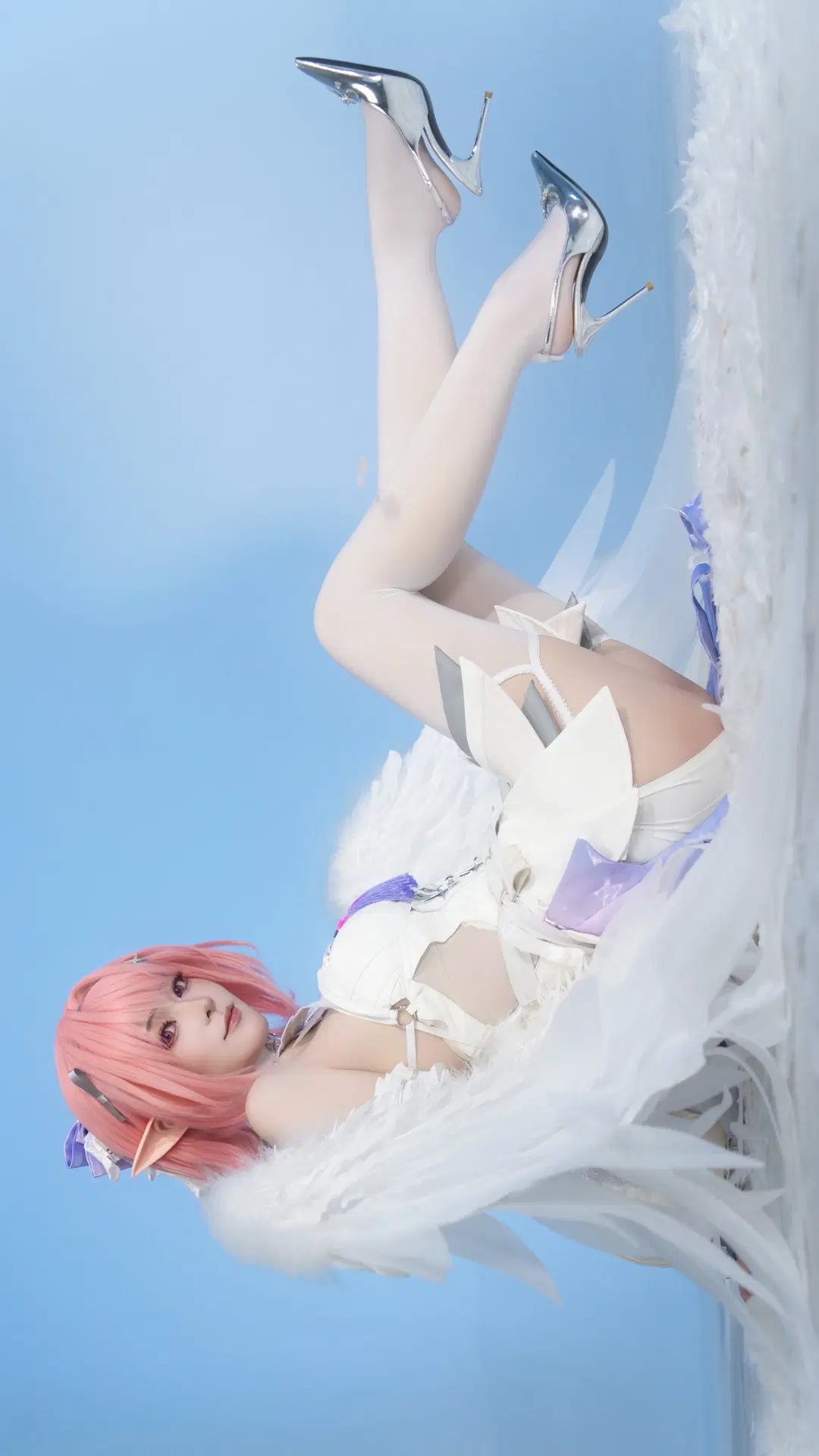 【レミエール コスプレ】ゼンレスゾーンゼロ 天使降臨、白ストッキングとハイヒールのディテール紹介 - 小筱不点 - 2枚目
