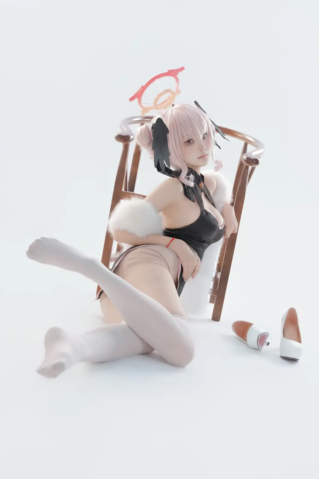 【下江小春cos】蔚蓝档案下江小春旗袍风白棚写真 - 小白不小新📸（常驻深圳开单中） - 第2张