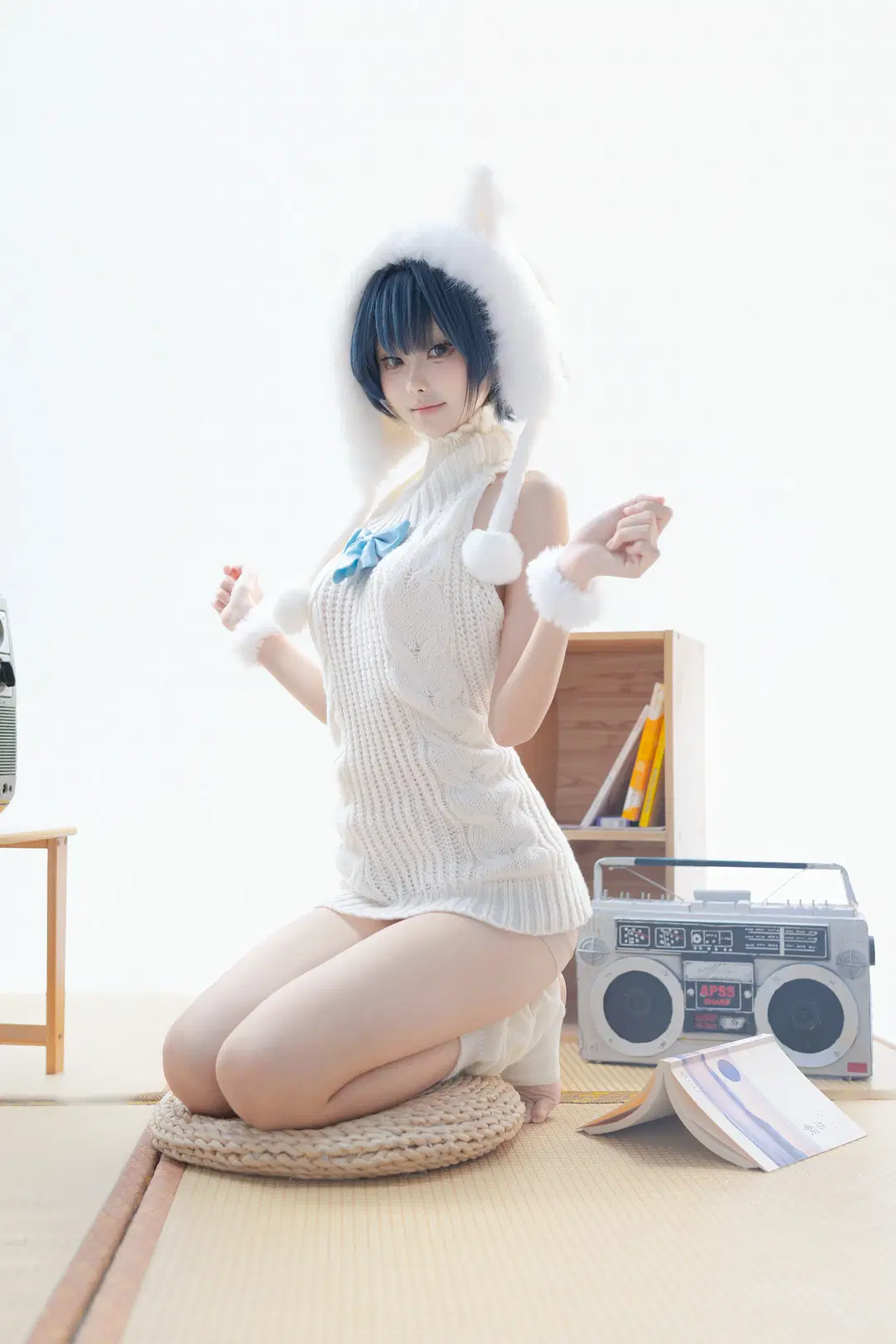 [Misaki cosplay] Blue Archive: Misaki's Cozy Cat Days at Home by 小白不小新📸（常驻深圳开单中） - Image 2