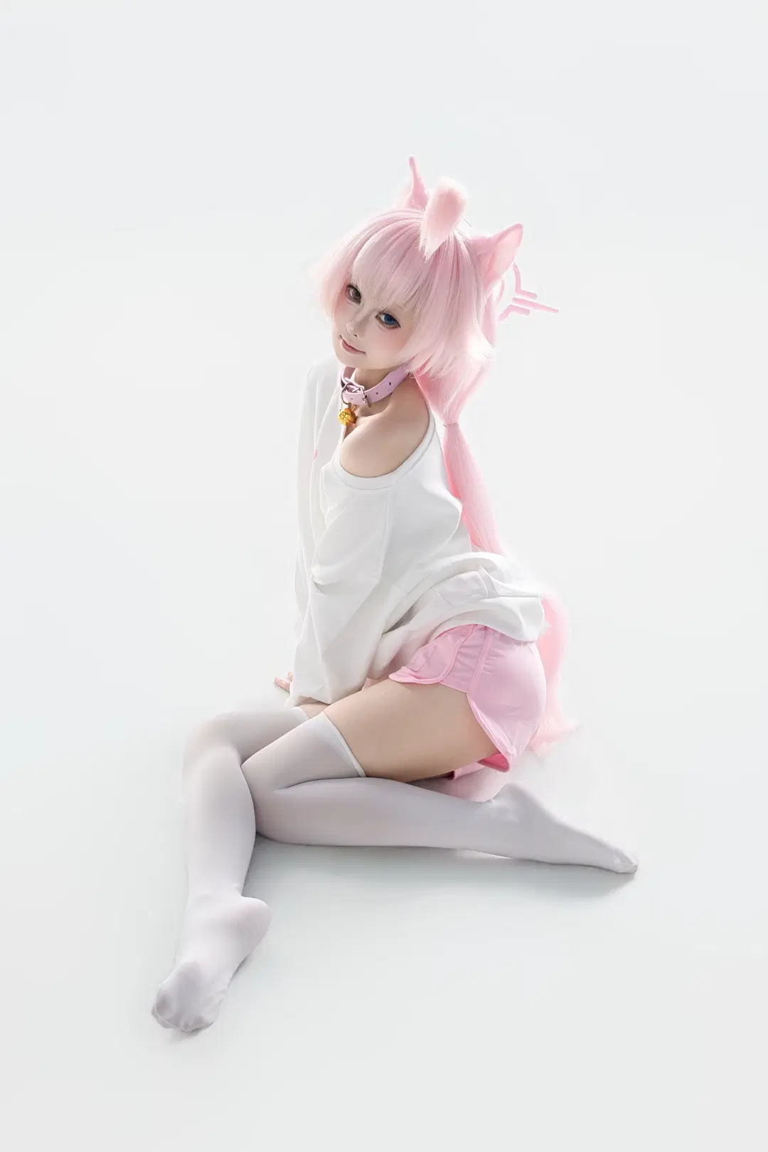 【小鸟游星野cos】蔚蓝档案猫娘白丝翘脚坐 - 小白不小新📸（常驻深圳开单中） - 第2张