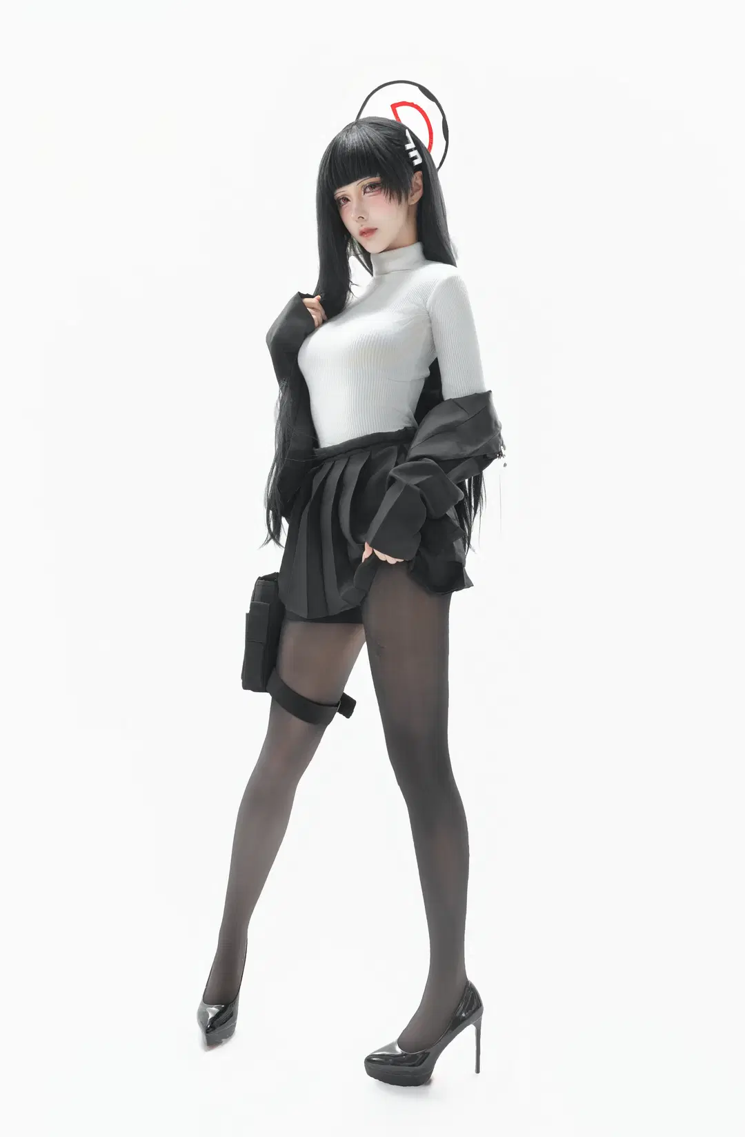 [Tsukatsuki Rio cosplay] Blue Archive: After-Work President Office Outfit by 小白不小新📸（常驻深圳开单中） - Image 3