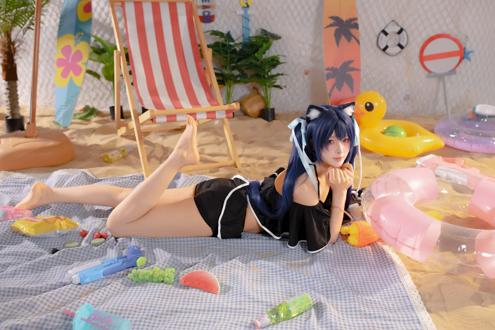 【黑见芹香cos】蔚蓝档案的夏日沙滩猫猫 - 小白不小新📸（常驻深圳开单中） - 第2张