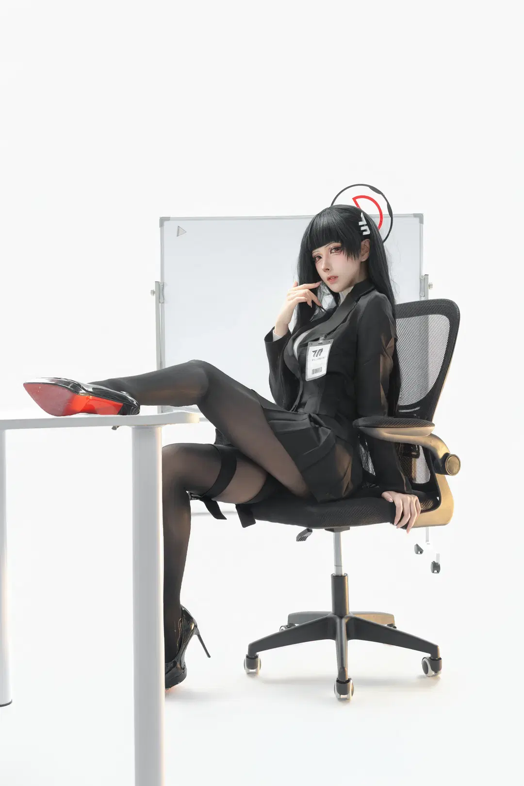 Blue Archive, Black stockings, Tsukatsuki Rio cosplay