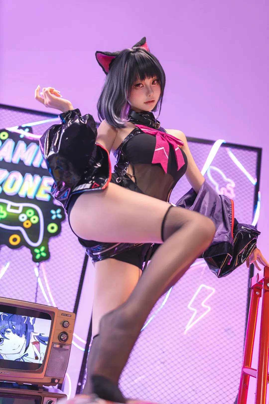 【杏山和纱cos】蔚蓝档案里的赛博电竞黑猫 - 小白不小新📸（常驻深圳开单中） - 第2张