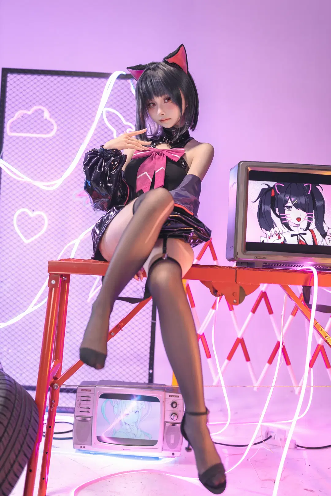 【杏山和纱cos】蔚蓝档案里的赛博电竞黑猫 - 小白不小新📸（常驻深圳开单中） - 第3张