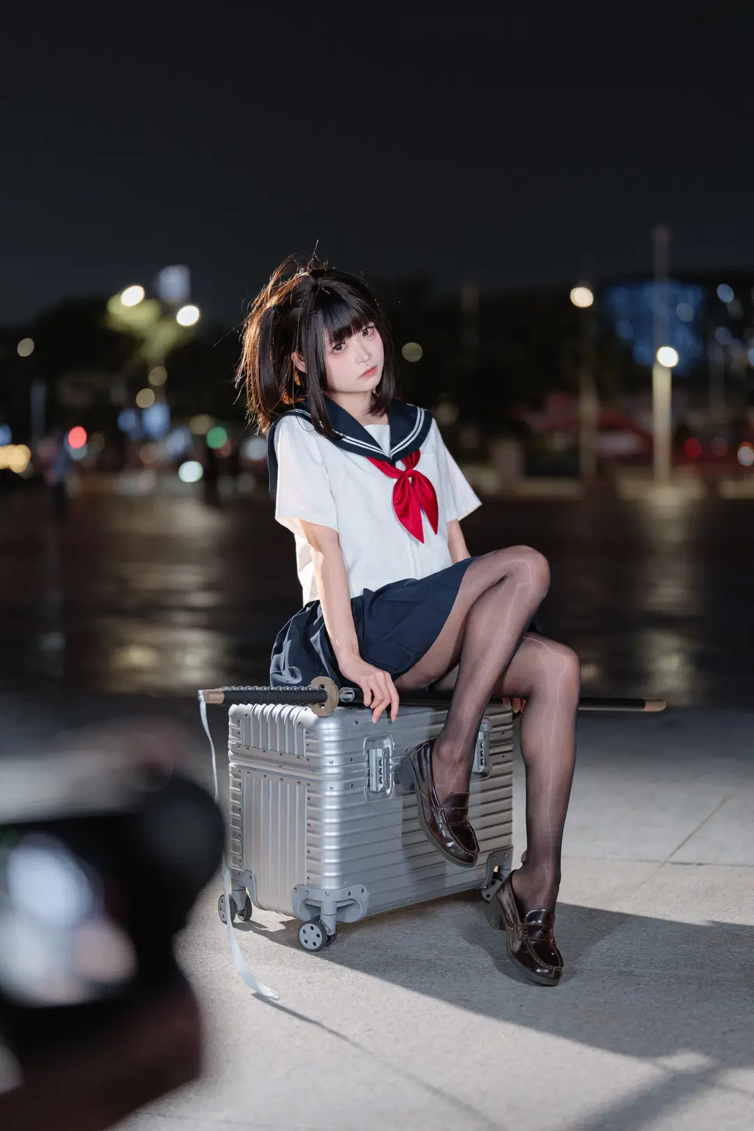 JK制服, 夜景街拍, 丝袜