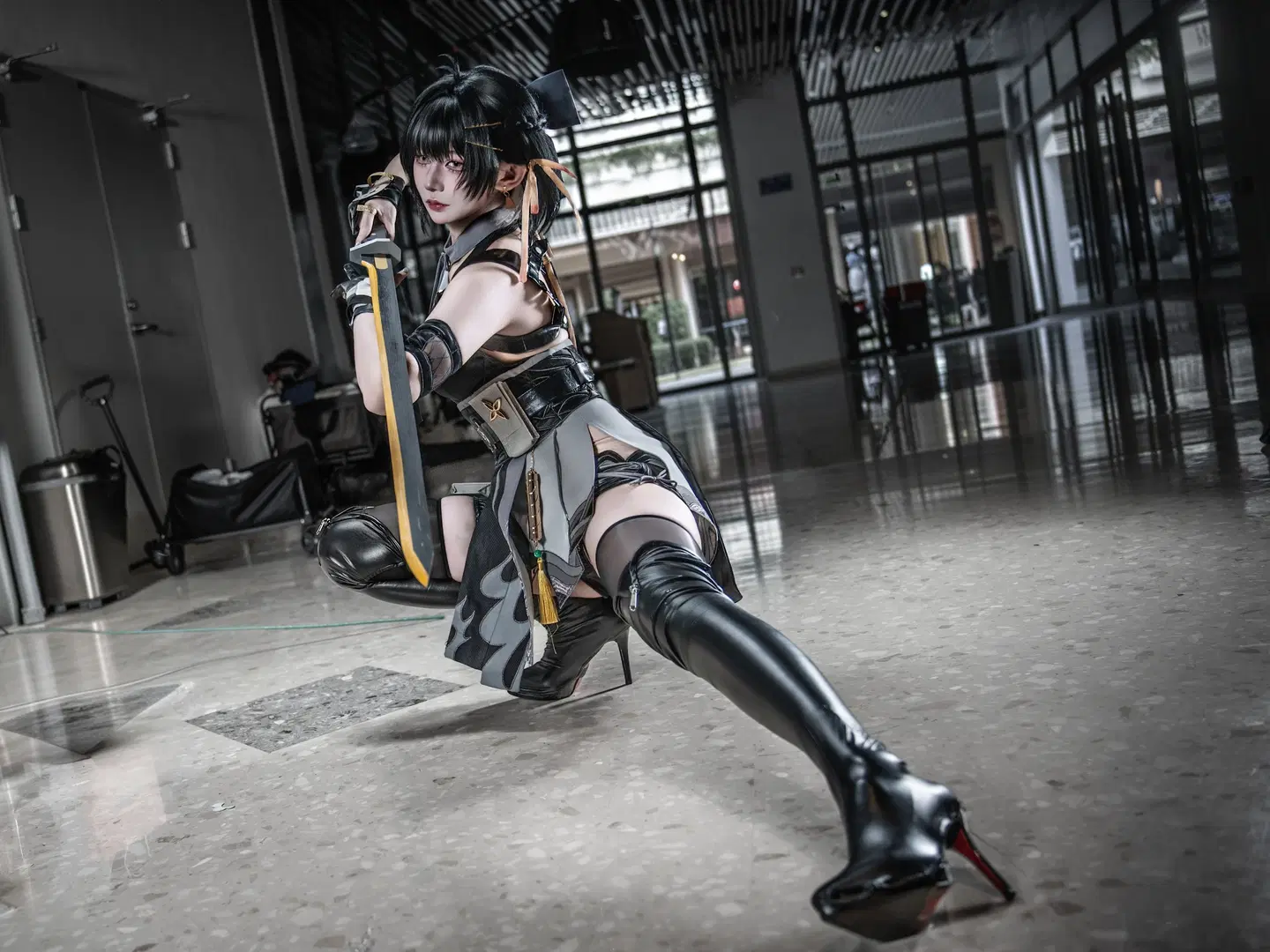 Wuthering Waves, Wuthering Waves cosplay, Rover cosplay, Stockings cosplay, Female Rover